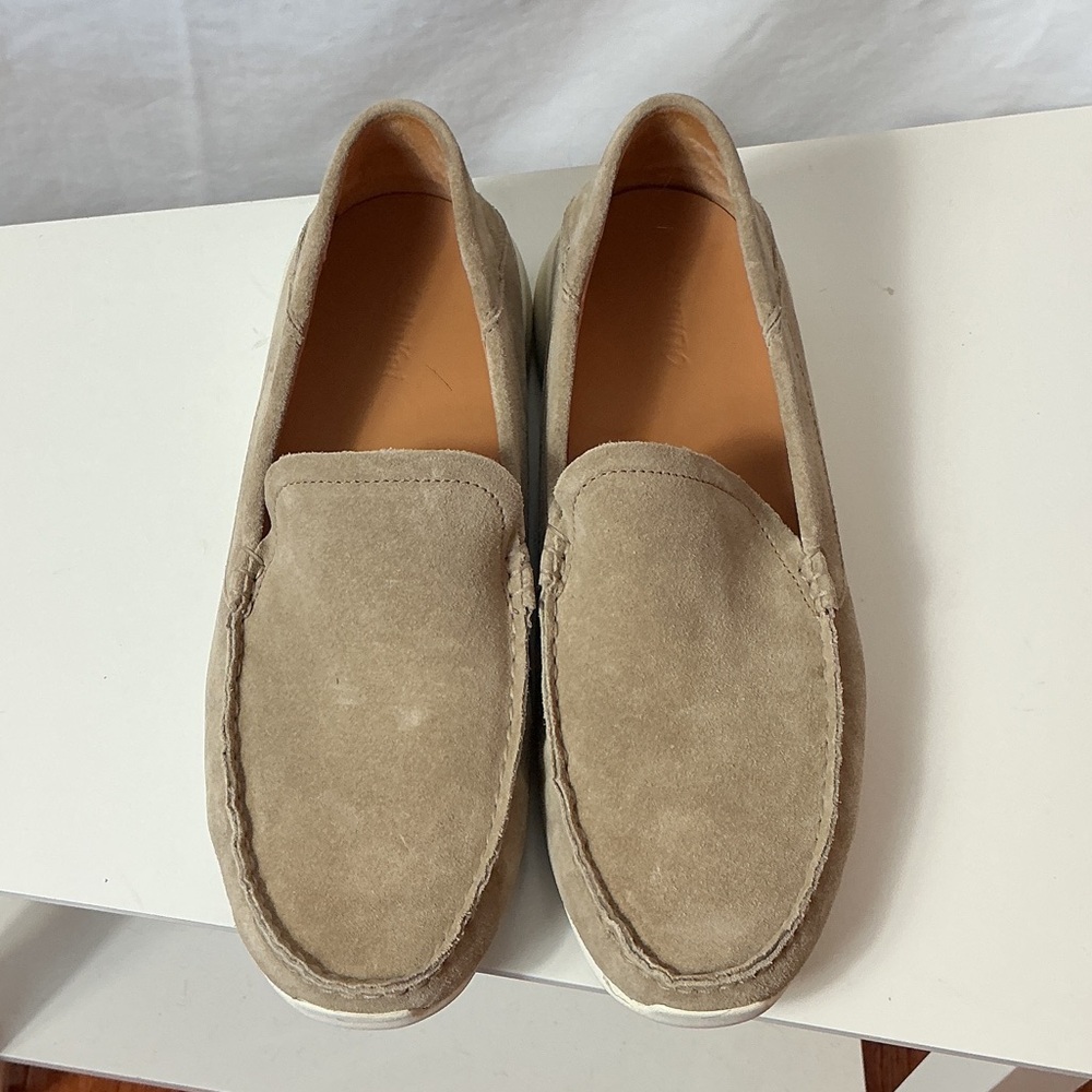 OluKai Men's Suede Loafers in Taupe